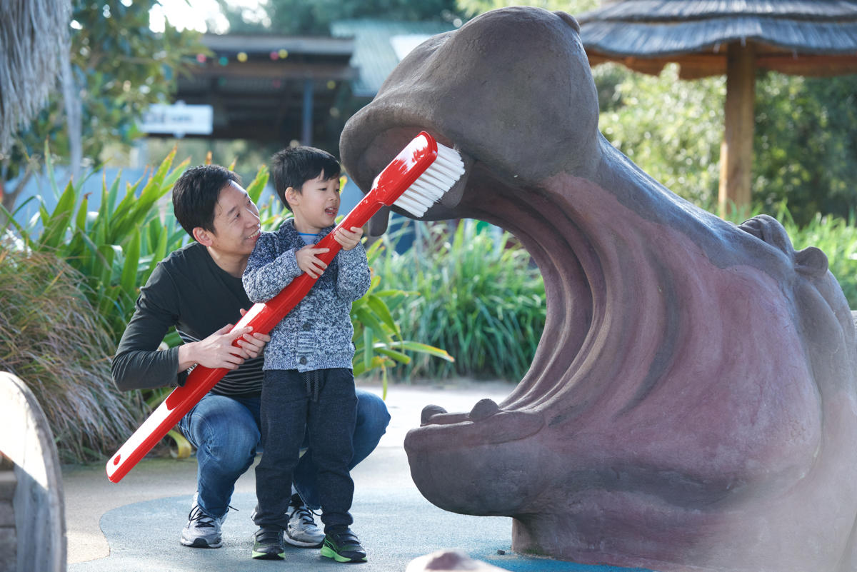 Children playing at Hippo Play for Dental Health Services Victoria photo shoot