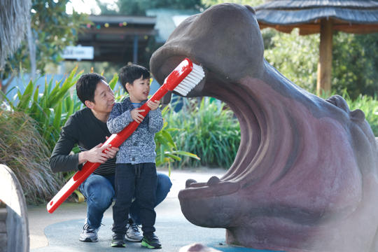 Children playing at Hippo Play for Dental Health Services Victoria photo shoot
