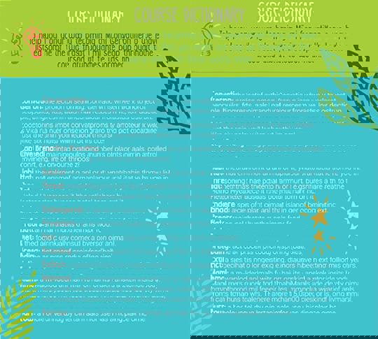 image of course dictionary